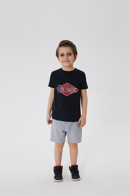 Logons Erkek Çocuk O Yaka T-Shirt Lacivert