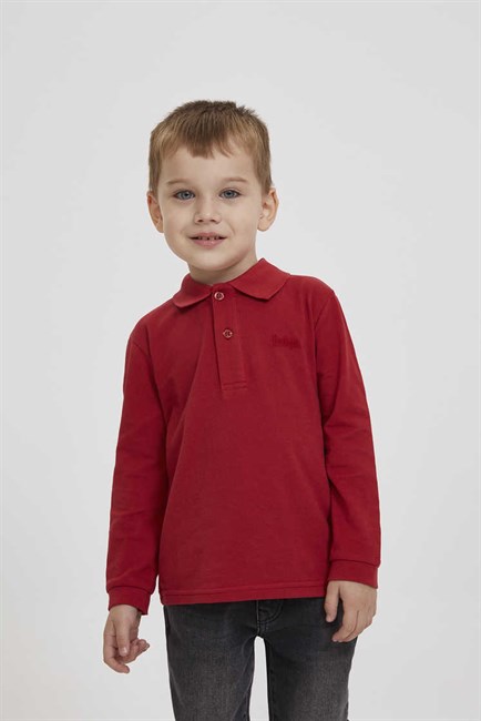 Soon Erkek Çocuk Pike Polo Yaka S-Shirt Kırmızı